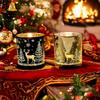 1Pc Christmas New Year Decorative Candlestick Cup - Custom Home Fragrance Holder, Reindeer Themed Birthday Holiday Gift