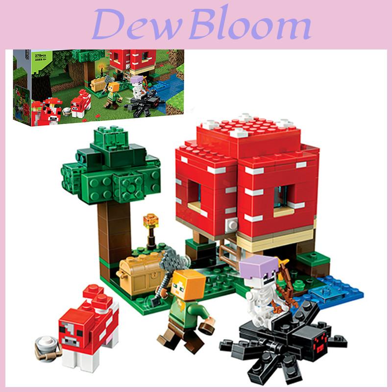 Minecraft The Mushroom House Set Building Blocks Toy For Creative Thinking
