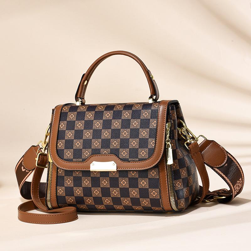Women's handbag popular shoulder messenger bag trendy fashion bag atmospheric mother bag large capacity simple brand