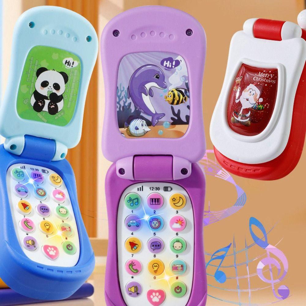 Flip Cover Simulation Flip Phone Voice Toy Music Phone Toy  Children's Day Gifts