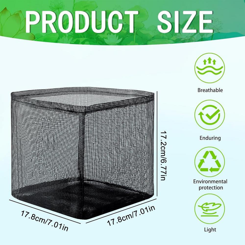4PCS Aquatic Pond Planting Mesh Pots Water Lily Lotus Planter Reusable Grow Bags for OutdoorBog Plants Terrestrial Plants