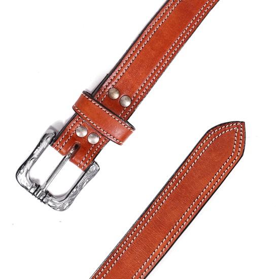 The Classic Tan Leather Everyday Men's Belt Made in India Of Full Grain Leather.