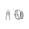 Grün [925 Silber] Two.silver.205 / dickgliedriger Tauohrring