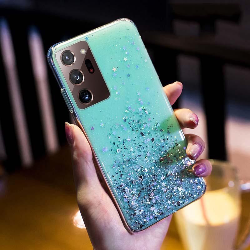 Compatibile con Cover Samsung S25 Plus Glitter Silicone Antiurto, Custodia Samsung Galaxy S24 Plus TPU Sottile Brillantini Protezione Case (Nero