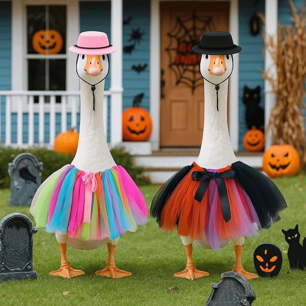 Funny Porch Goose Costume Handcrafted Fall Goose Clothes Garden Goose Costume  Yard Theme Display