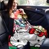 1pc Hello Kitty Christmas Celebration Blanket, Cute Home Decor for All Seasons, Living Room, Travel, Camping, Car Blankets, Beach, Office Naps, Soft T