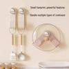 Wall-Mounted Rotating Pot Lid Organizer with Suction Cup, Punch-Free Kitchen Storage Rack for Hanging and Cutting Boards.
