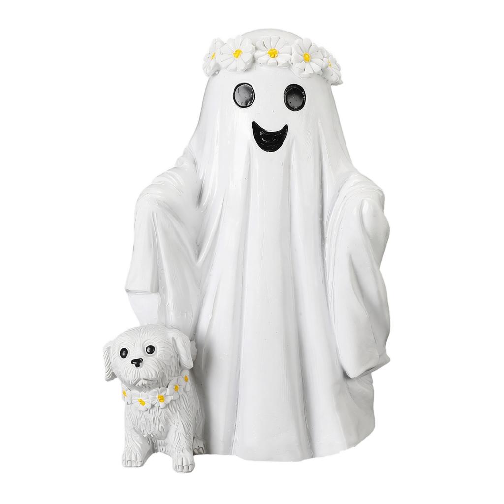 Walking Dog Resin Figurine for Halloween Christmas Home Garden Desk Decoration