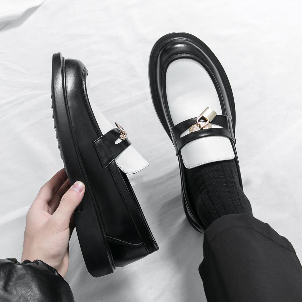 Men Loafers Black Office Shoes Formal Business Red Wedding Dress Prom Blazers White Tuxedo Party Shoes Large Size