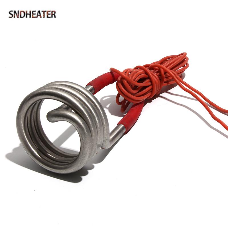 SNDHEATER 220V/380V Electric Circular Water Distilling Heater 2.5KW/3KW/4.5KW Spiral Boiling Heating Element 80*140mm for Bucket