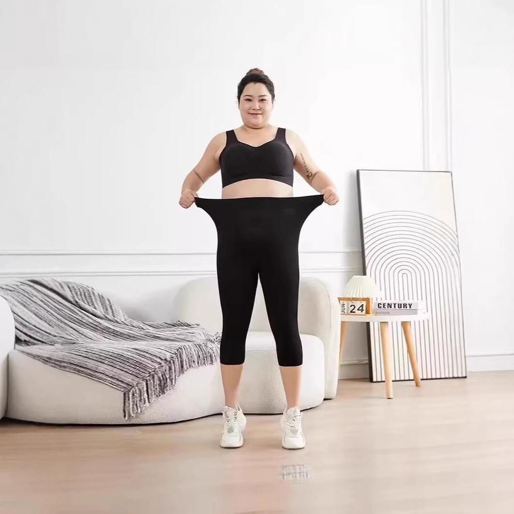 Large High-Waist Summer Seamless Women's Stretch Breathable Casual Sports Black Modal 5-Point Shorts