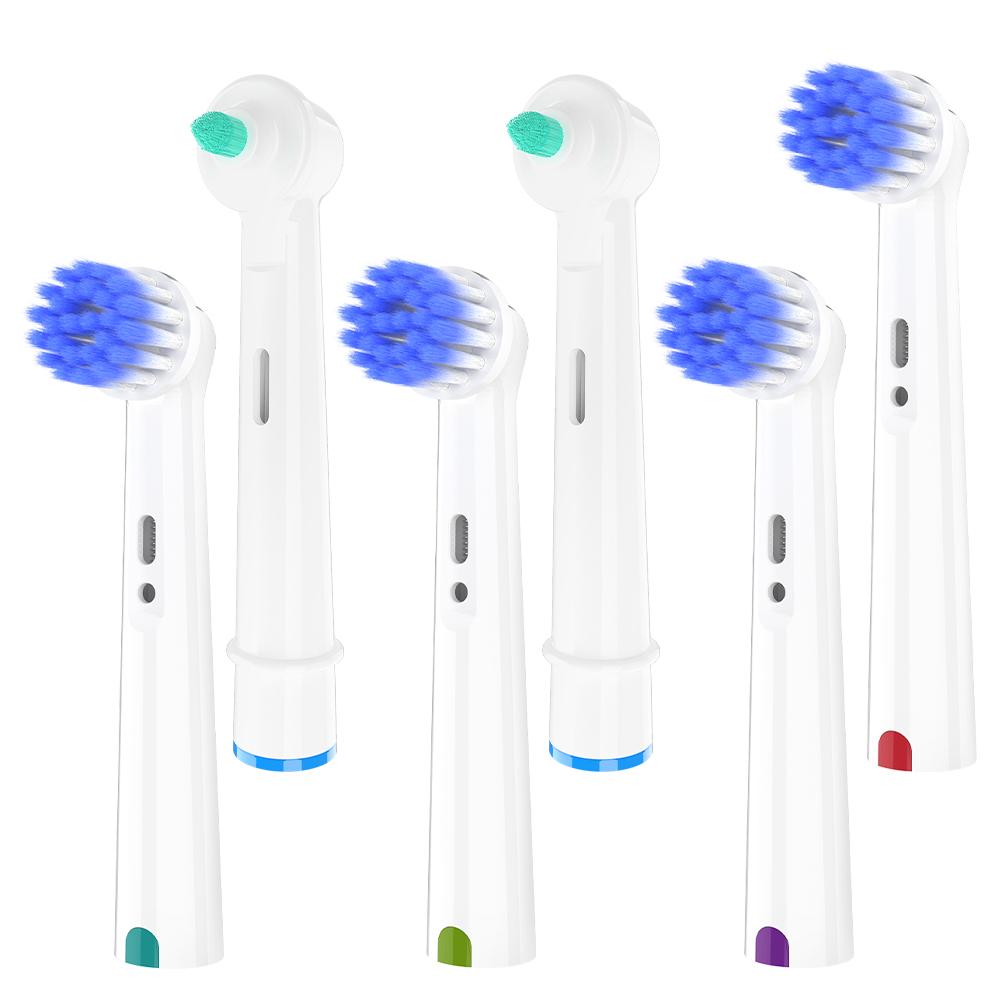 

4 Pack Sensitive Care Replacement Brush Heads and 2 Pack Interdental Toothbrush Head Compatible with Oral B Electric Toothbrush