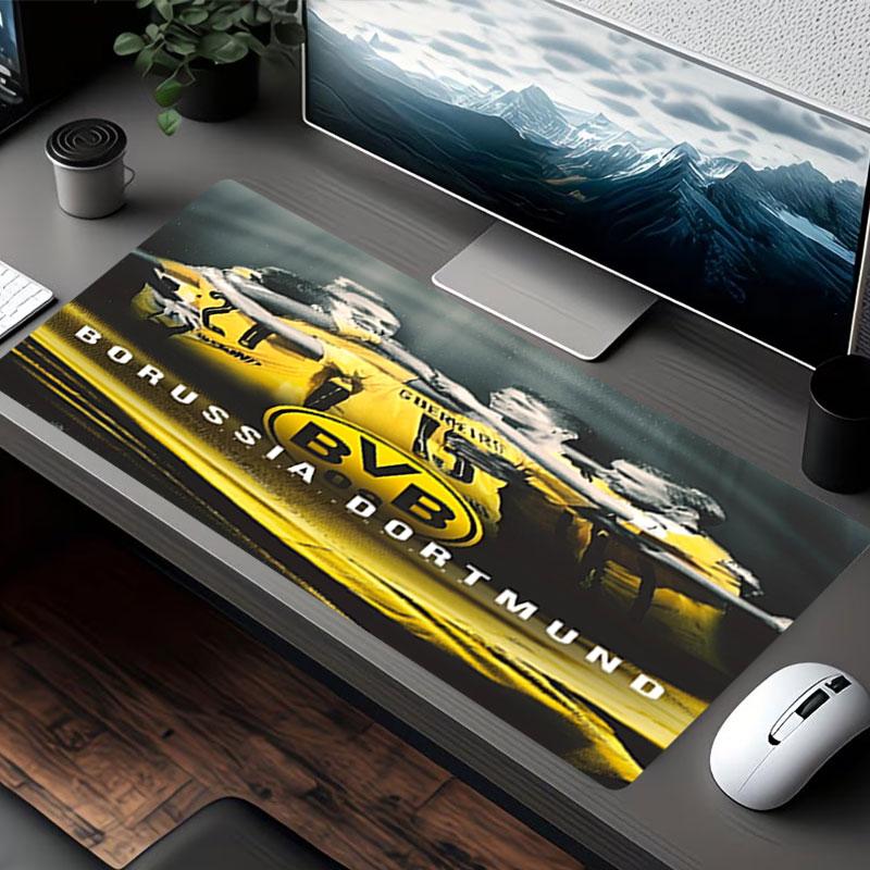 Tapis de Souris Impression Borussia Dortmund, pour Clavier Pad Ordinateur Portable Mat pour Bureau Utilisation à Domicile, Décoration de Bureau, Cadeau d'Anniversaire Parfait pour les Joueurs