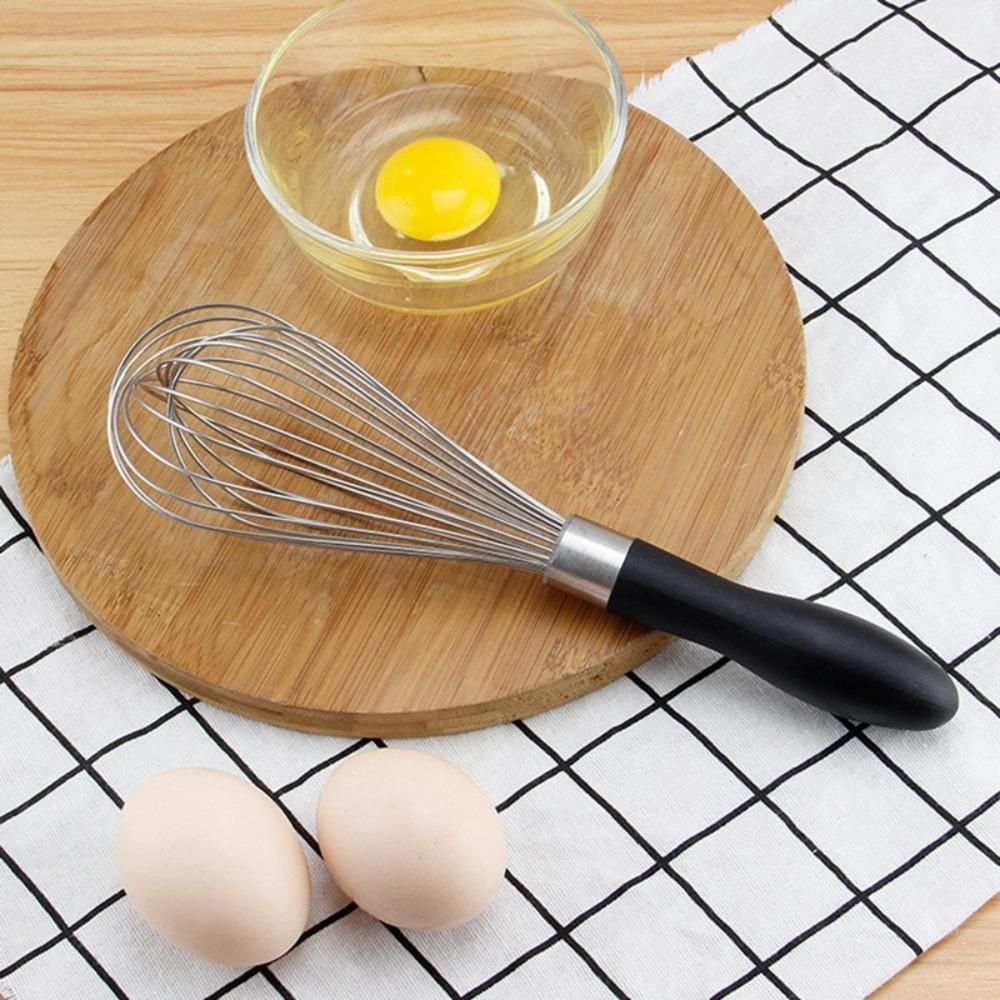 Household 12 Inch Stainless Steel Wire Whisk Manual Balloon Shape Egg Beater Rust-proof Egg Mixer Cream