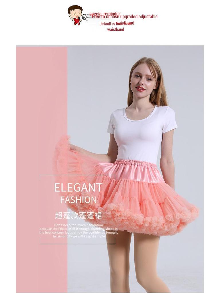 Falda Media de Malla para Adulto Cosplay Boda Enagua – Estilo Lolita