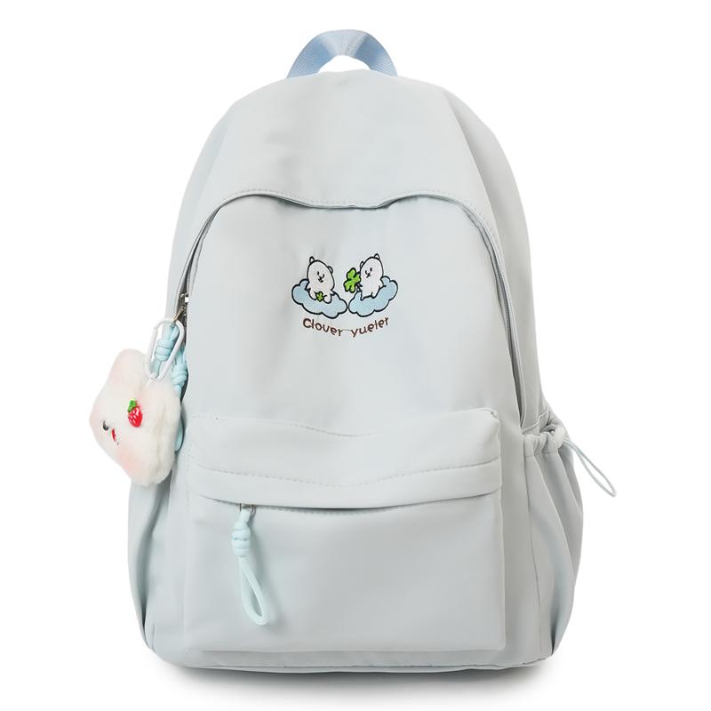 Large Capacity Backpack Student Lightweight Schoolbag Cartoon Embroidery Backpack
