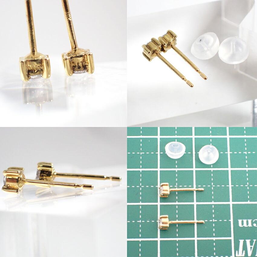 [New] K18YG/Diamond/Single/Earrings/J49-5