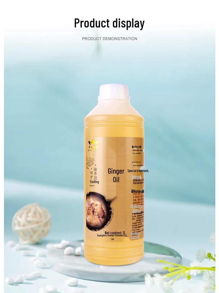Ginger Oil Massage Essential for Gua Sha and Full-Body Meridian Therapy