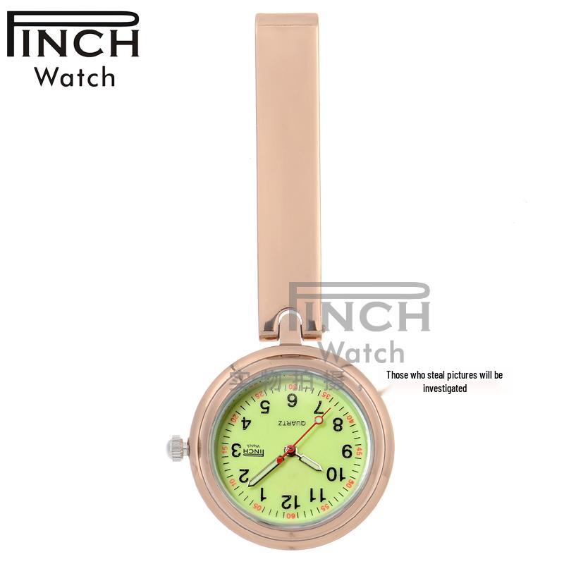 Engraved Women's Nurse Pendant Brooch Watch for Medical Use