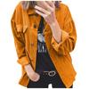 New Women Corduroy Jacket Button Casual Coat Fall Winter