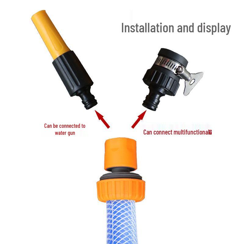 1-Inch Flexible Snake Skin Hose with Quick Connect Coupling for Car Wash and Garden Watering