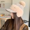 Autumn and Winter Thickened Ear Bag Rabbit Fur Baseball Bag Head Hat Women's Versatile Casual Ear Protection Fleece Knitted Cap