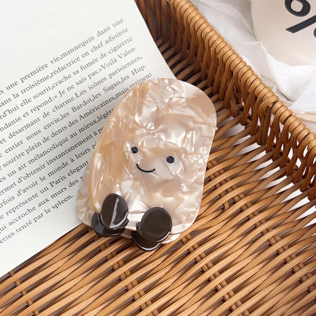 1 Stück Neuer Essigsäure-Greifclip Einfacher Toast-Haarclip Haaraccessoires Süßes Mädchen Herz Haargreifer Haiklammer Groß