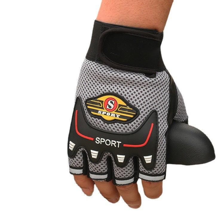 Cycling Gloves New Spring and Summer Men and Women Outdoor Bicycle Climbing Fitness Sports Sunshade Thin Half Finger Gloves