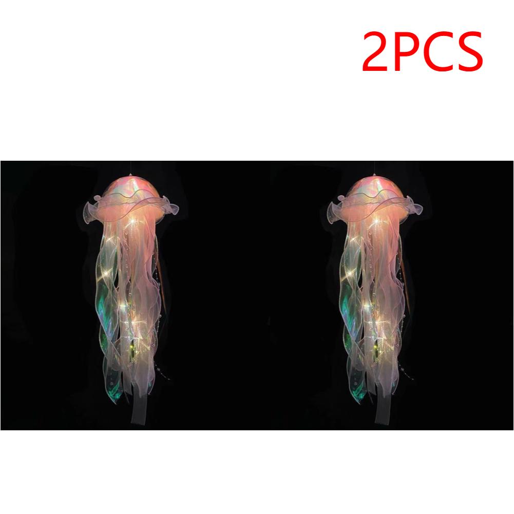 1-5PCS LED Jellyfish Lamp Button Battery Portable Flower Light Atmosphere Decoration Lamp Bedroom Night Lamp For Room Home Decor