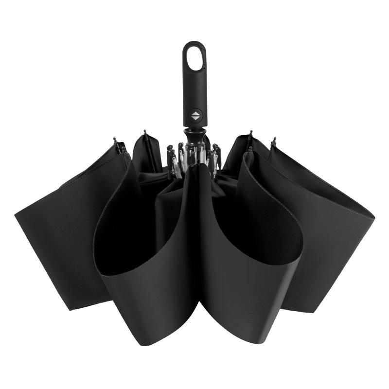 Memory Patch Three-Fold Automatic Umbrella: 8-Bone, Non-Folding, Dual-Use for Sun and Rain.