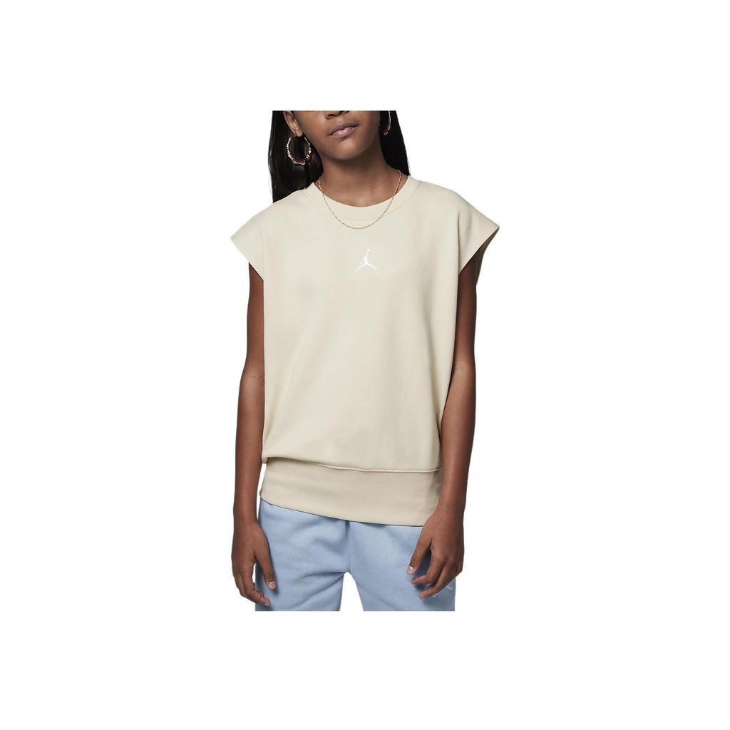 Jordan Brooklyn Versatile Pullover Crew Neck Sleeveless T-Shirt Kids Tops Off-White HQ8178-271