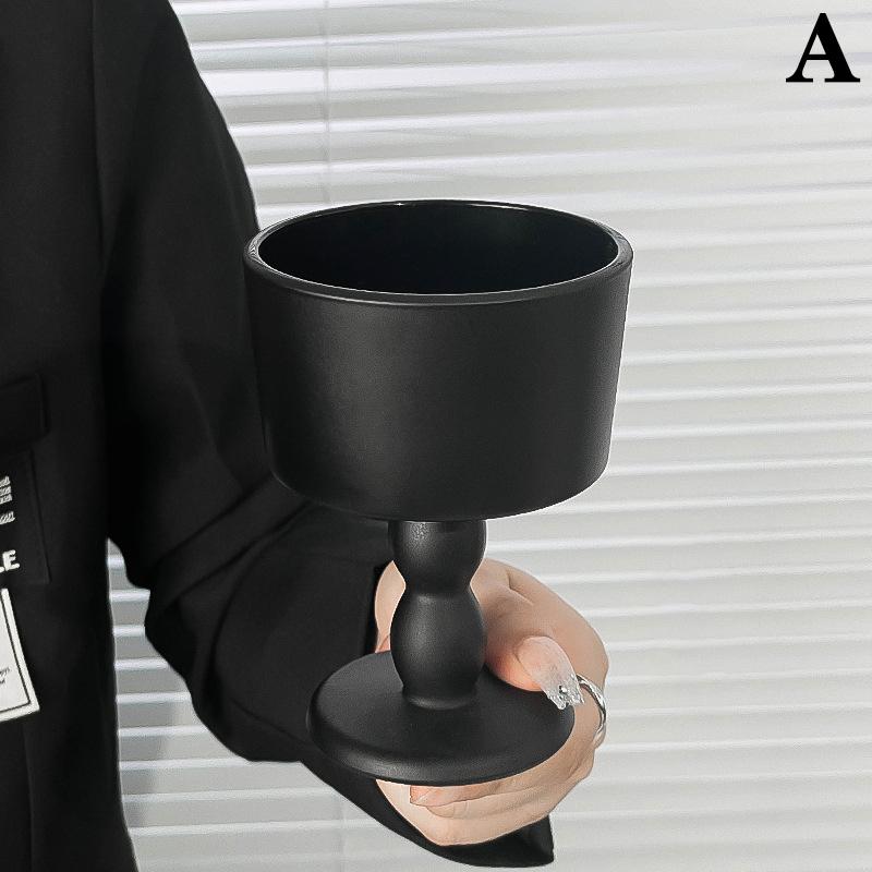 

Vintage Ceramic Goblet Candle Holder with Stem Flameless Tea Light Holder Dessert Bowl for Romantic Dinner Home Decor Wedding