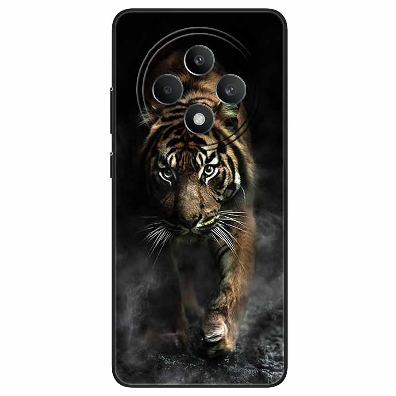 For OPPO Reno 12F 5G Case Cool Black Soft Silicone Cover for Oppo Reno12 FS Cartoon TPU Shell On Reno12 F Protective Funda Capas