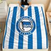 1PC Hertha BSC Patterned Flannel Blanket Suitable For All Seasons for Home Decor Warmth and Comfort Gifts Holiday Present