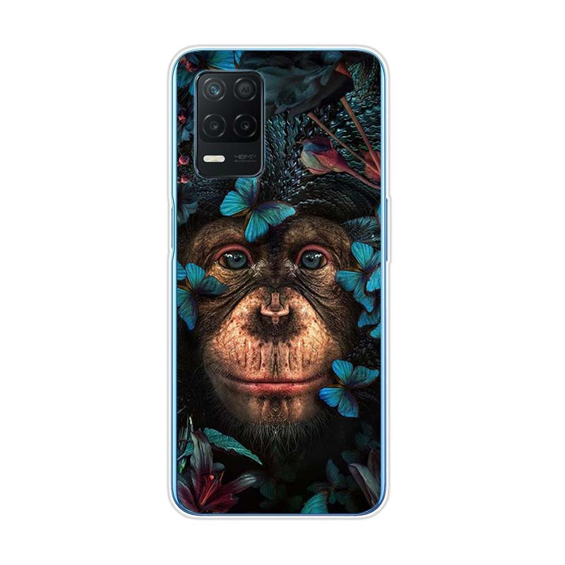 Flower Animal Tiger For Realme 8 8i V3 V5 GT Neo Flash Edition Explorer Master Neo2 Narzo 30 50i 50A C21Y Phone Case