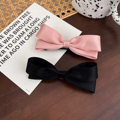 Pembe Tatlı Kız Fiyonk Saç Tokası Kore Modası Saç Yan Toka Saç Aksesuarları Süsler Tokalar Saç Tokaları Kadınlar Bayanlar Yeni