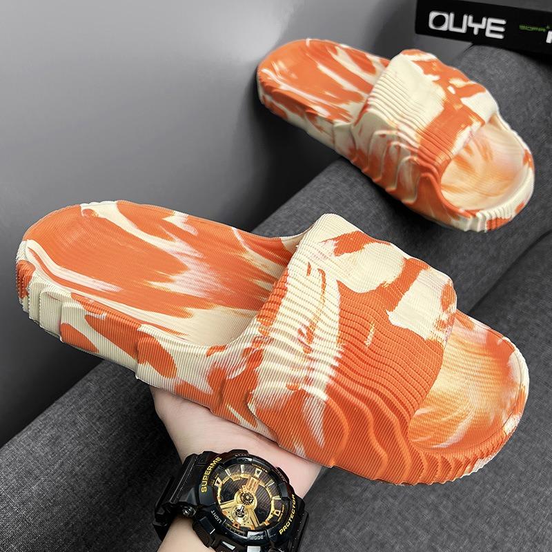 Summer Fashion Camouflage Thick Sole Slide Sandals For Men Women Large Size Casual Home Slippers