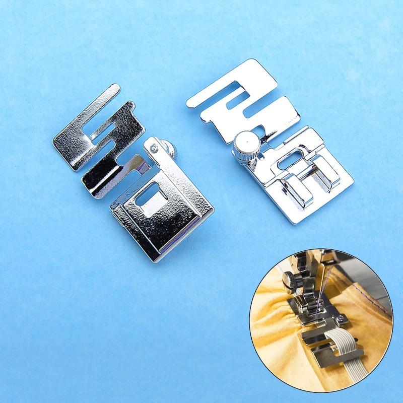 Elastic Sewing Foot Elastic Snap On Cord Band Fabric Stretch Foot #9907-6 for Brother, Singer, Feiyue, Janome, Juki, etc