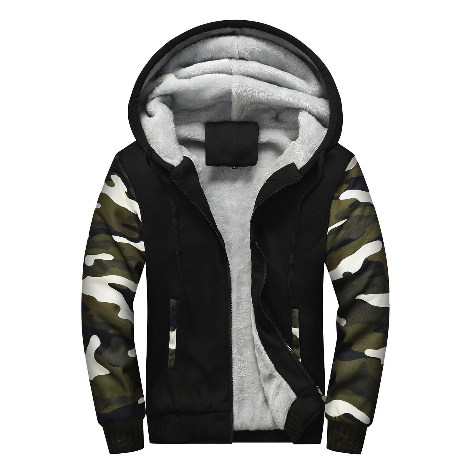 

Men s And Winter New Fashion Contrast Color Loose Casual Plush Jacket XXXXXL зелений