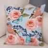 Nordicstyle Roses and Birds Cushion Cover Double Print Decor Plant Pillow Case Soft Plush Pillowcase for Sofa Home Children Room