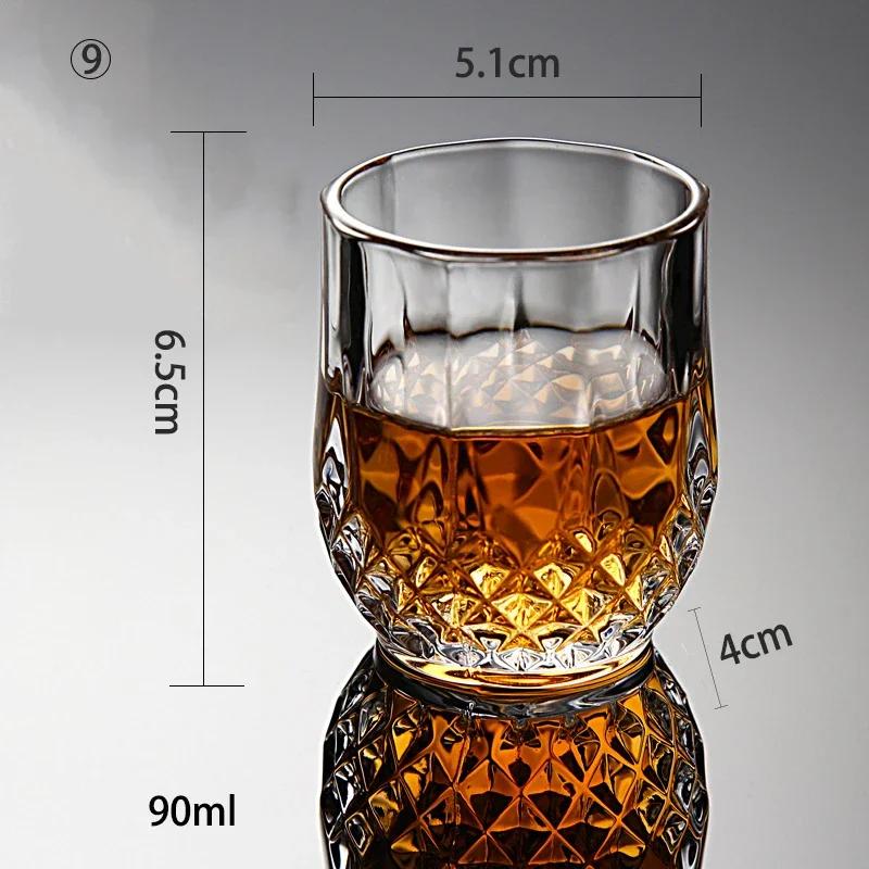 2/6/PCS Crystal Cup Shot Glass Cup Creative Spirits Wine Glass Cup Glasses Party Drinking CharmingThick BottomCup Wine Glass
