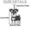 Strass-Hundeanhänger Halskette Malteser Hund Haustier Anhänger Schmuck Exquisite Hundehalskette Geschenke