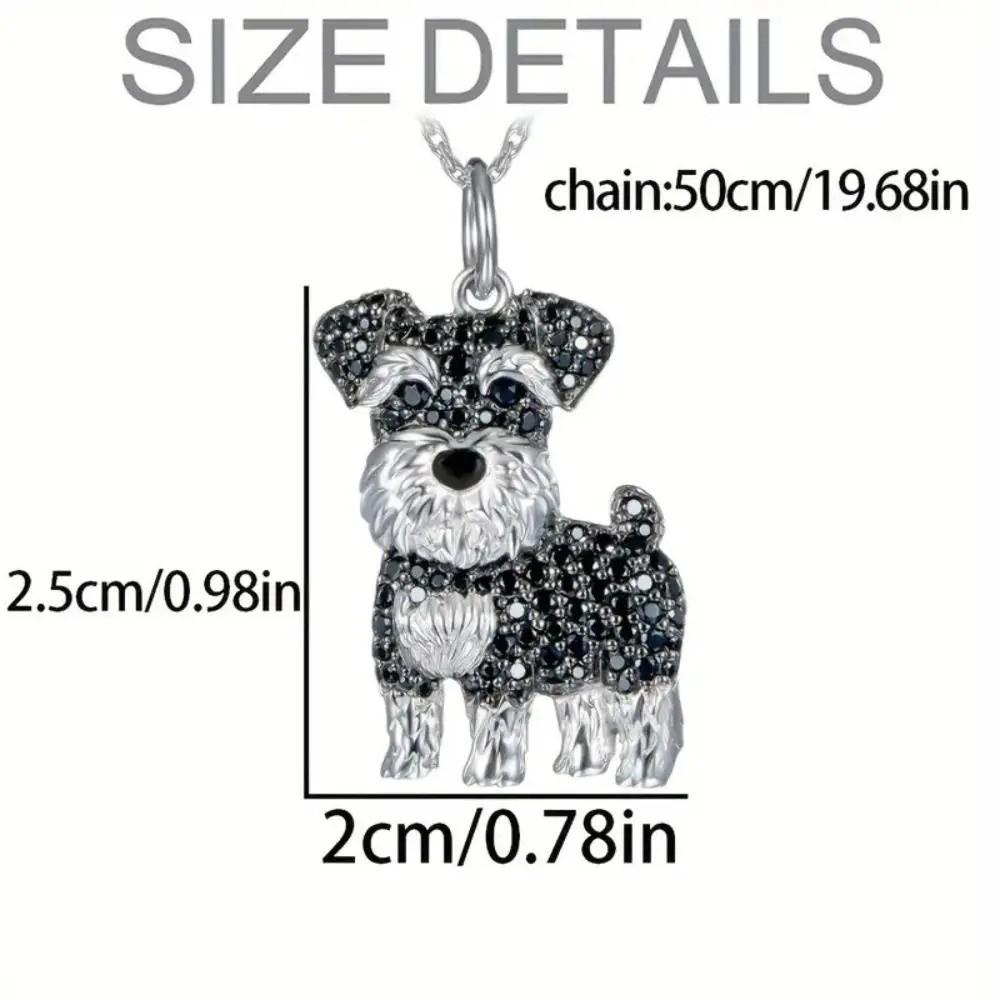Strass-Hundeanhänger Halskette Malteser Hund Haustier Anhänger Schmuck Exquisite Hundehalskette Geschenke
