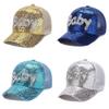 Summer Mesh Baseball Cap With Sequin Mesh Sun Hat For Women Outdoor Sun Protection