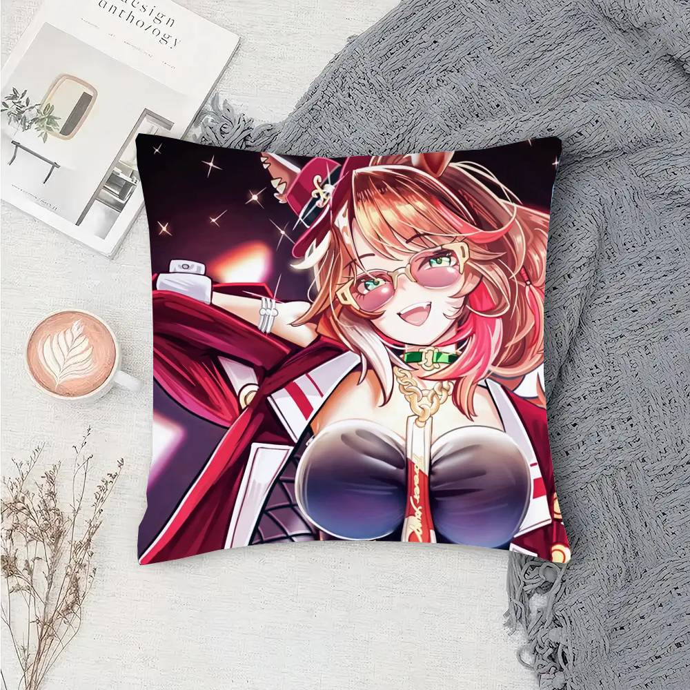 Forever Young Anime U-umamusume Pillow Case Fashion Square Pillowcase Bedroom Sofa Room Ins Decoration Leisure