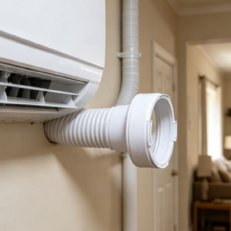 Plastic Mobile Air Conditioning Deflector Vents Hose Connector for Reliable Pipe Attachment and Convenient Maintenance In Bedroom Living Room and