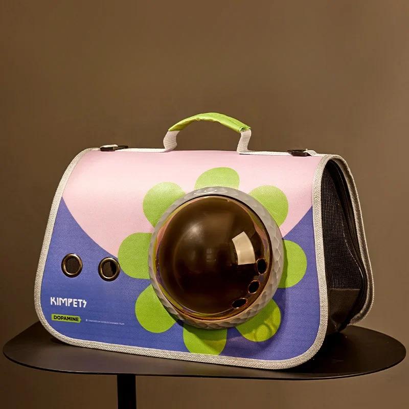 

Pet Portable Space Capsule Take-out Cat Bag Handheld Foldable Shoulder Bag Outing Backpack Cartoon Cat Dog Bag