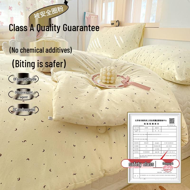 Washable Thick Cotton Quilt - Warm, Universal for All Seasons, 2025 Spring/Winter. Perfect for Students' Single Beds.