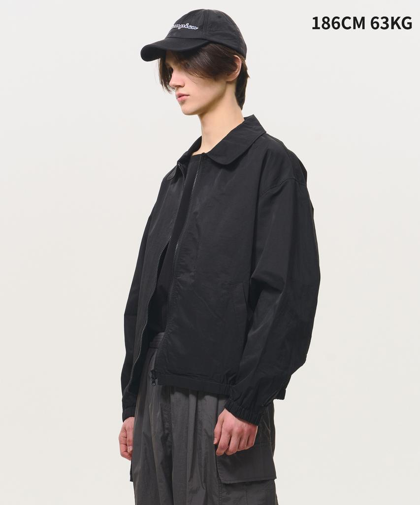 Black Moment Signature Nylon Oversized Blouson 2Way [Black]