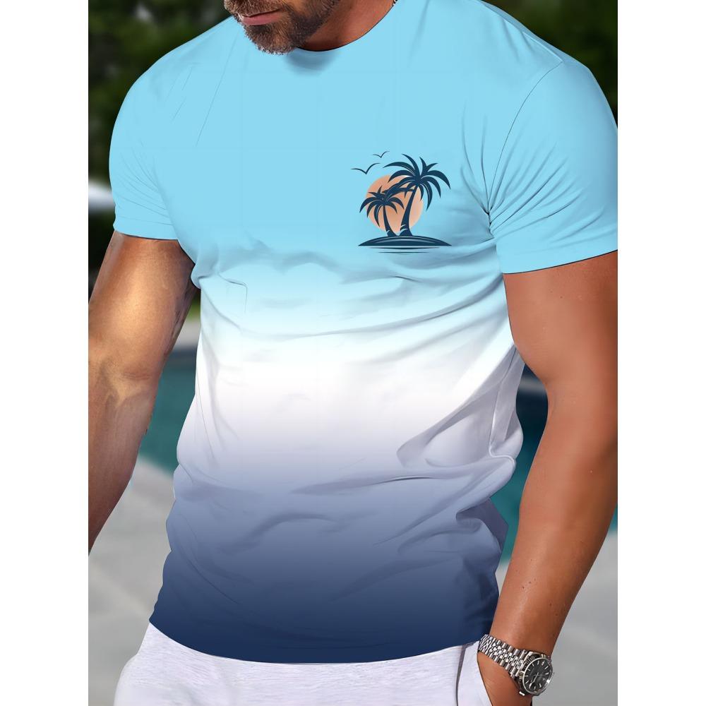 Men s summer color changing short sleeved T-shirt 2XS
